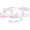 vidaXL Set di divani con cuscino 4 pcs Talpa Legno di Acacia Massello