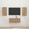 vidaXL Set mobile TV 2 pcs Rovere artigianale Legno multistrato