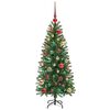 vidaXL Albero di Natale artificiale con 150 LED Verde 120 cm PE e PVC