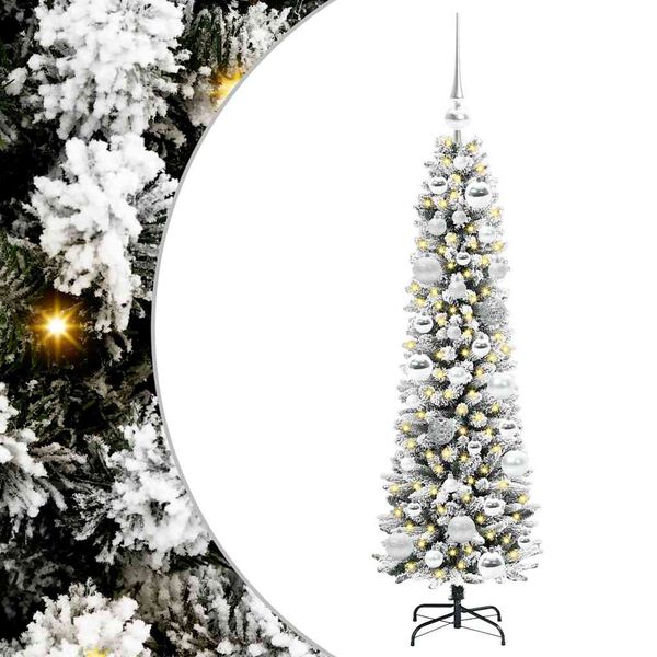 vidaXL Albero di Natale artificiale con 150 LED Bianco 120 cm