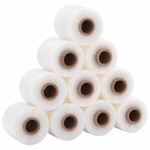 vidaXL Film Estensibile con Manico 10 pz Trasparente 23 &mu;m 50cm x 150m