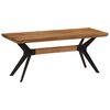vidaXL Panca da Pranzo 110x40x46 cm Legno Massello di Acacia e Acciaio