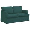 vidaXL Divano 120cm 2 pcs Verde Scuro Metallo