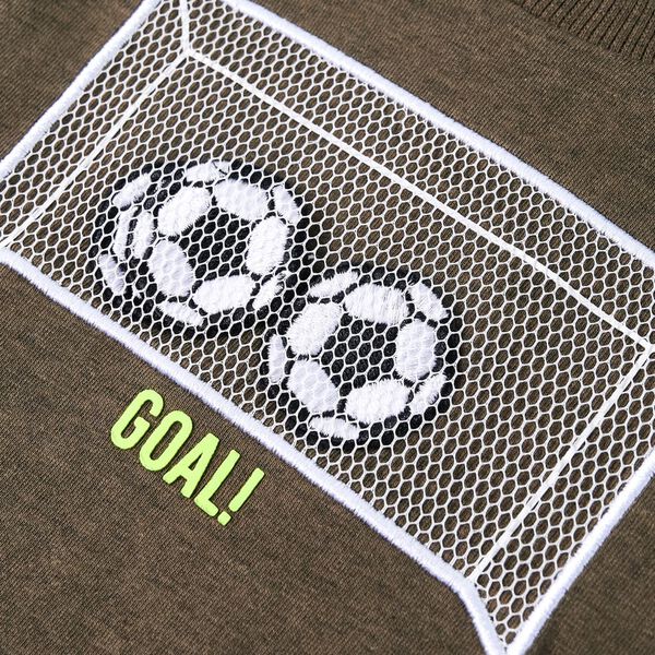 Maglietta per Bambini Maniche Lunghe Cachi M&eacute;lange 128