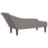 vidaXL Chaise Longue con Cuscini Tortora in Tessuto
