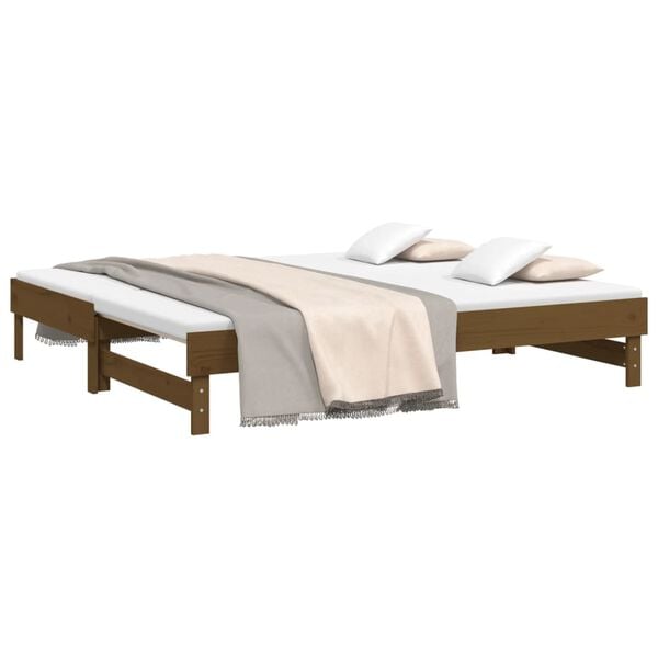 vidaXL Dormeuse Estraibile Ambra 2x(75x190) cm Legno Massello di Pino