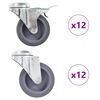 vidaXL Ruote Girevoli con Foro per Bullone 24 pz 75 mm