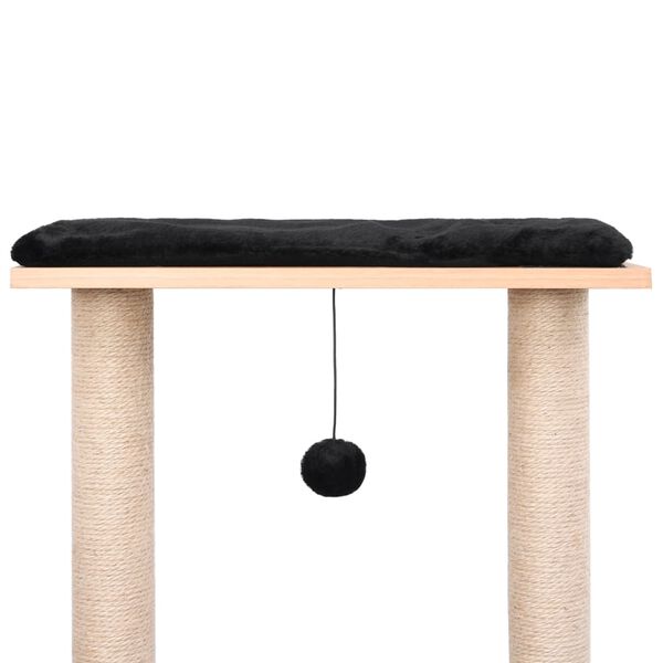 vidaXL Albero per Gatti con Tappeto Tiragraffi in Sisal 129 cm