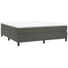 vidaXL Struttura Letto a Rete a Molle Grigio Scuro 200x200 cm Velluto