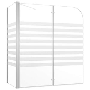 vidaXL Cabina da Bagno 120x68x130 cm in Vetro Temperato a Righe