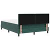 vidaXL Letto a Molle con Materasso Verde Scuro 140 x 200 cm Tessuto