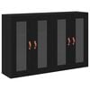 vidaXL Armadi da Parete 2 pz Rovere Nero 69,5 x 34 x 90 cm