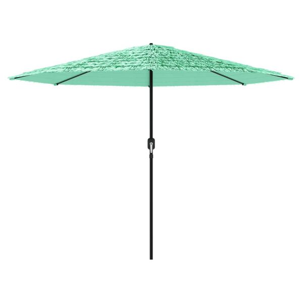vidaXL Ombrellone Giardino con Palo in Acciaio Verde 388x388x248 cm