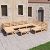 vidaXL Set Divani da Giardino 10 pz in Legno Massello di Pino