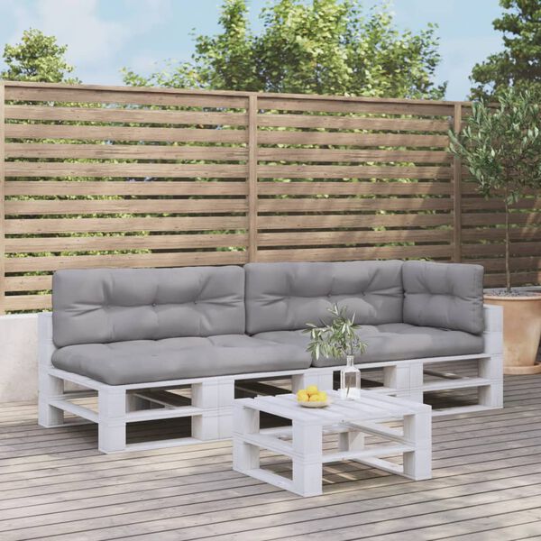 vidaXL Cuscini per Pallet 5 pz Grigi in Tessuto