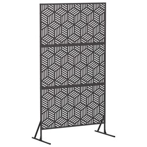 vidaXL Schermo per Privacy 100 x 50 x 180 cm Acciaio Nero