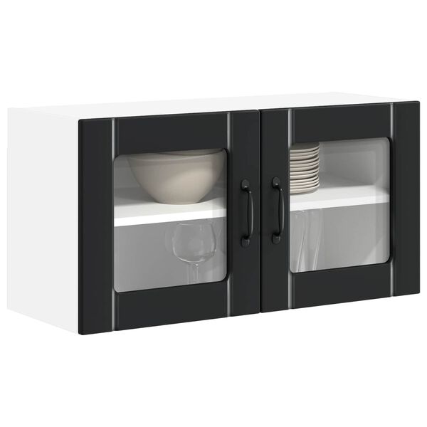 vidaXL Mobile da cucina Nero 80 x 31 x 40 cm Legno multistrato