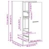 vidaXL Armadietto da Farmacia Rovere 30x41x77,5 cm in Truciolato