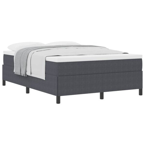 vidaXL Letto a molle Grigio scuro 160 x 200 cm Velluto