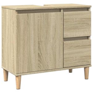 vidaXL Armadietto da Bagno Rovere Sonoma 65x33x60 cm Legno Multistrato