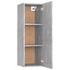 vidaXL Mobile Porta TV Grigio Cemento 30,5x30x90 cm Legno Multistrato