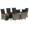 vidaXL Set da Pranzo per Giardino 7 pz Grigio polyrattan