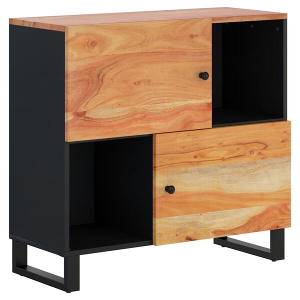 vidaXL Credenza con 2 Ante 80x33x75 cm in Legno Massello di Acacia