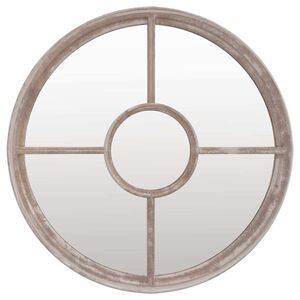 vidaXL Specchio da Giardino Sabbia 40x4 cm in Ferro Rotondo da Esterno