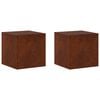 vidaXL Supporto per piante 2 pcs Ruggine 40 x 40 x 40 cm