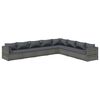 vidaXL Set Divani da Giardino con Cuscini 8 pz in Polyrattan Grigio