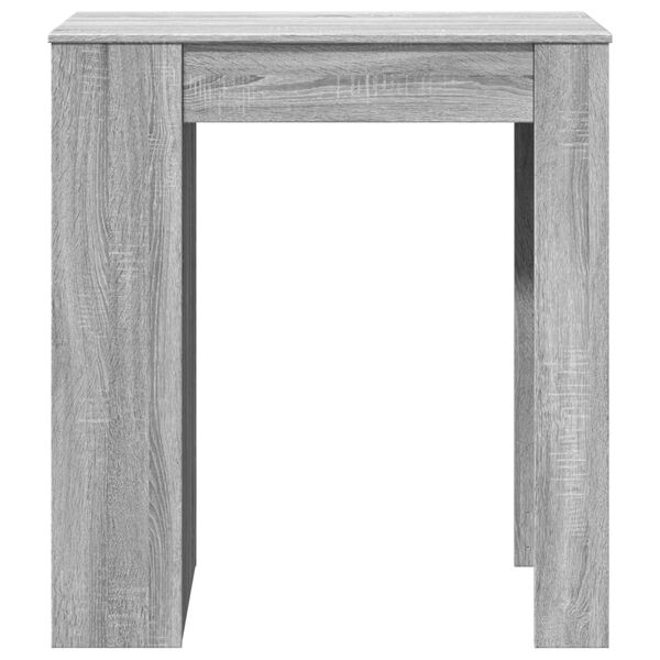 vidaXL Tavolo Bar con Rastrelliera Grigio 95x47x103,5 cm Multistrato