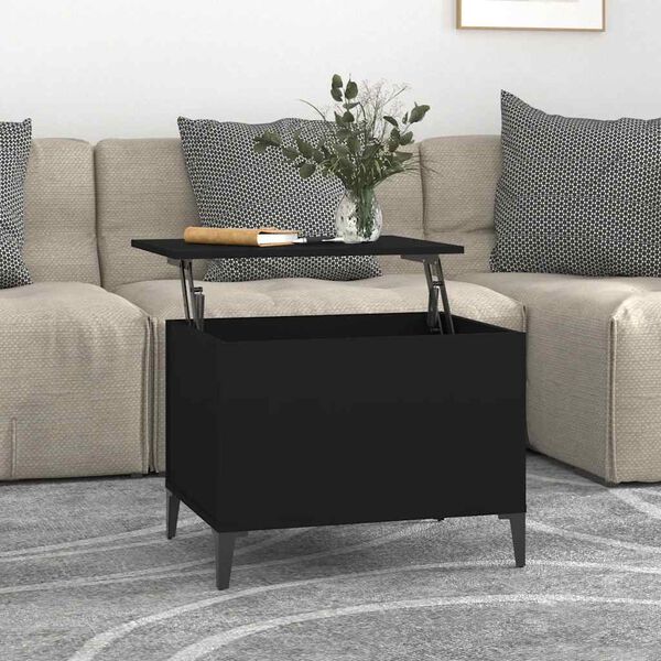 vidaXL Tavolino da Salotto Nero 60x44,5x45 cm in Legno Multistrato