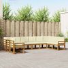 vidaXL Set di divani da esterno con cuscino 10 pcs Naturale e Crema