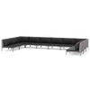vidaXL Divani da Giardino 10 pz con Cuscini in Polyrattan Grigio Scuro
