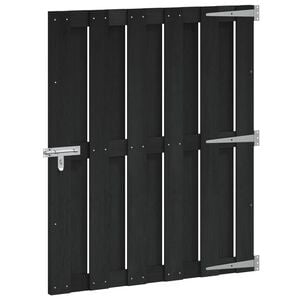 vidaXL Cancello da giardino 100 x 112 cm WPC e Alluminio Nero