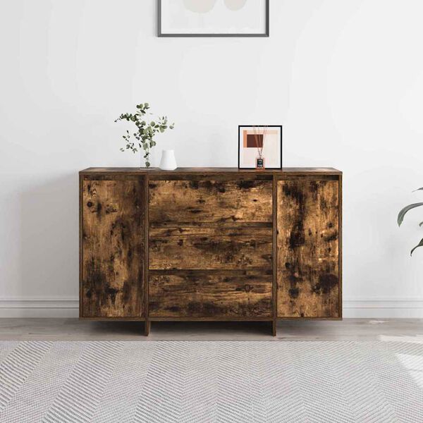 vidaXL Credenza Rovere fumé 120 x 41 x 75 cm Legno multistrato