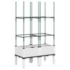 vidaXL Fioriera da Giardino con Graticcio Bianco 80x40x142,5 cm PP