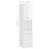 vidaXL Set Mobili da Bagno Bianco Lucido in Truciolato