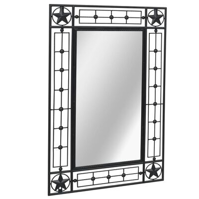 vidaXL Specchio da Parete Rettangolare 50x80 cm Nero