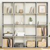 vidaXL Libreria Grigio Cemento 137,5x29x137,5 cm in Legno Multistrato