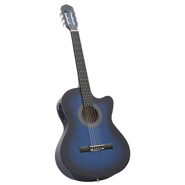 vidaXL Chitarra Classica Western con Equalizzatore e 6 Corde Blu