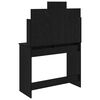 vidaXL Toilette con Specchio con cassetto Rovere Nero 96 x 39 x 142 cm