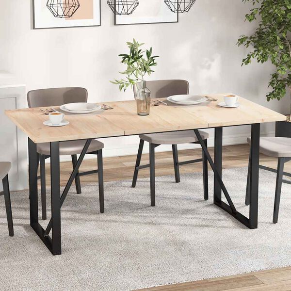 vidaXL Piani Tavolo 3 pz 80x53x2,5 cm Rettangolare Legno Massello Pino