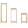 vidaXL Set Supporti per Piante 3 pz in Legno Massello di Pino