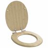 vidaXL Sedile per toilette con chiusura morbida Colore bamboo chiaro