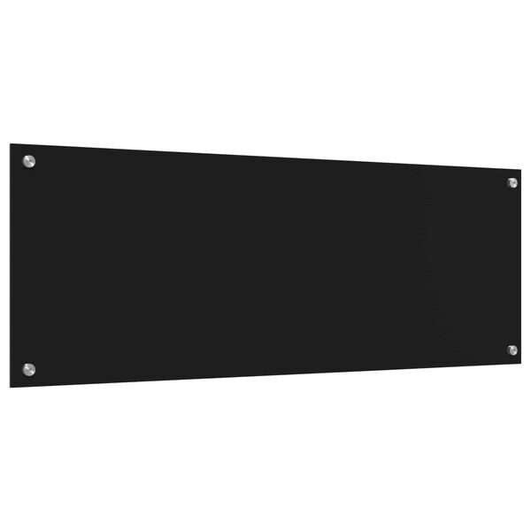 vidaXL Rivestimento da Cucina Nero 110 x 40 x 0,6 cm vetro temperato