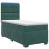 vidaXL Letto box spring con materasso Verde Scuro 80 x 200 cm Velluto