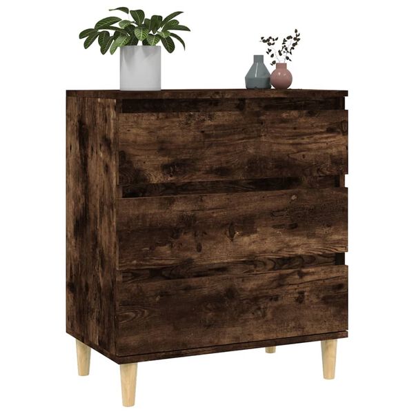 vidaXL Credenza Rovere Fumo 60x35x70 cm in Legno Multistrato
