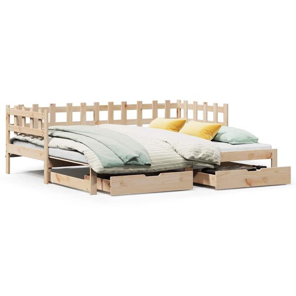 vidaXL Divano Letto Estraibile con Cassetti senza Materasso 90x190 cm