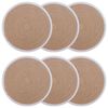 vidaXL Sottobicchieri in juta 6 pcs Naturale e Bianco &Oslash; 30 cm
